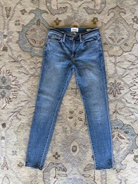 FRAME Le Skinny de Jeanne Crop Jeans, Size 27, Light Wash